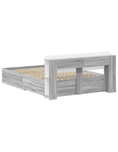 Telaio del letto con storage Sonoma grigio 140 x 200 cm