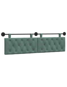 Testata appesa Verde Mare 190 x 55 x 7 cm Velluto 2
