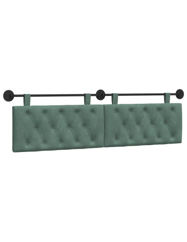 Testata appesa Verde Mare 190 x 55 x 7 cm Velluto