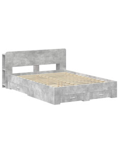 Telaio del letto con storage Grigio Cemento 150 x 200 cm 2