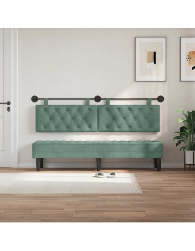 Testata appesa Verde Mare 190 x 55 x 7 cm Velluto