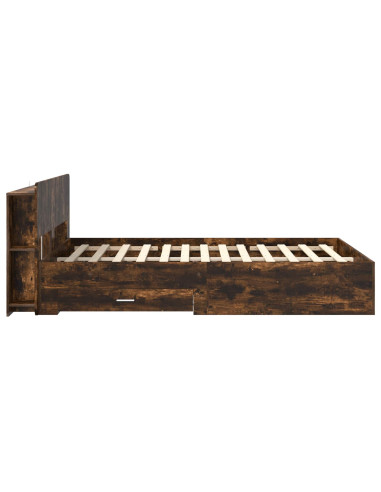 Telaio del letto con storage Rovere Fumo 150 x 200 cm