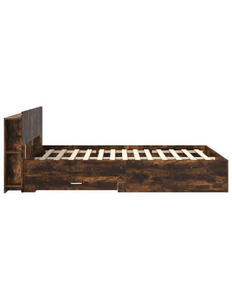 Telaio del letto con storage Rovere Fumo 150 x 200 cm