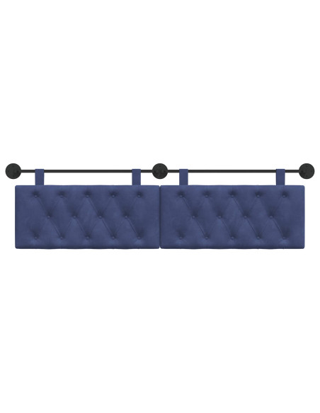 Testata appesa Blu Polizia 190 x 55 x 7 cm Velluto