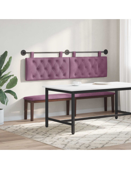 Testata appesa Montaggio a parete Viola 190 x 55 x 7 cm Velluto