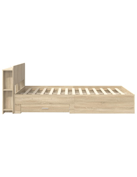 Telaio del letto con storage Rovere Sonoma 150 x 200 cm