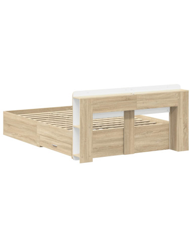 Telaio del letto con storage Rovere Sonoma 150 x 200 cm