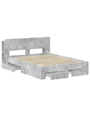 Telaio del letto con storage Grigio Cemento 160 x 200 cm