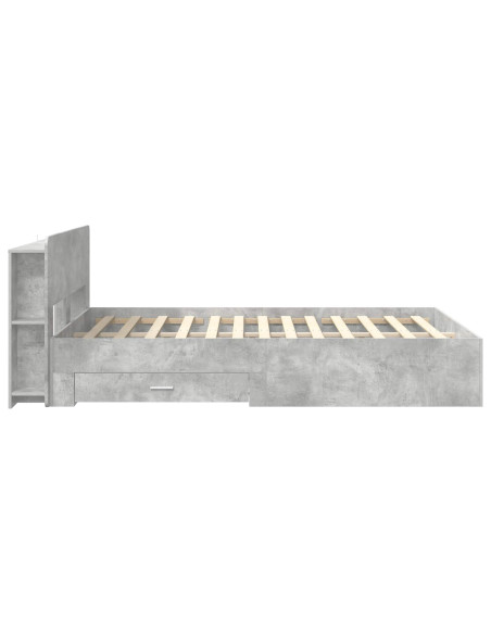 Telaio del letto con storage Grigio Cemento 160 x 200 cm