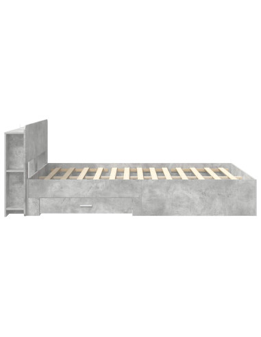 Telaio del letto con storage Grigio Cemento 160 x 200 cm
