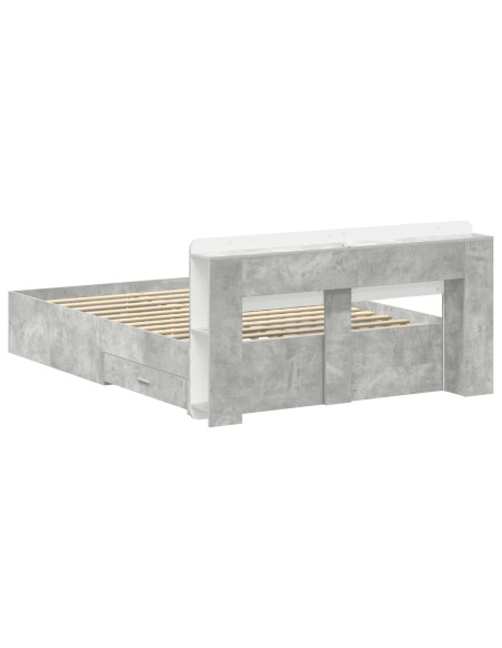 Telaio del letto con storage Grigio Cemento 160 x 200 cm