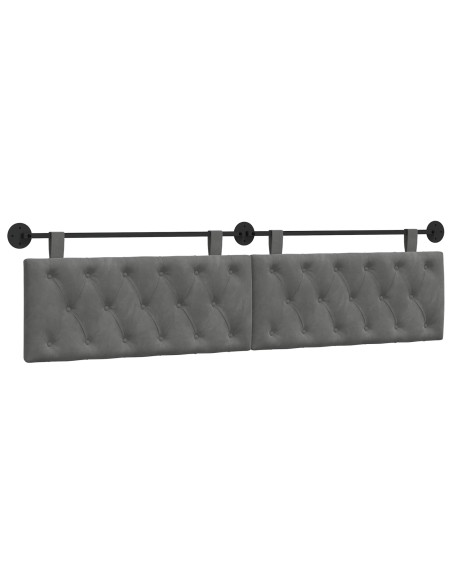 Testata appesa Grigio scuro 210 x 55 x 7 cm Velluto