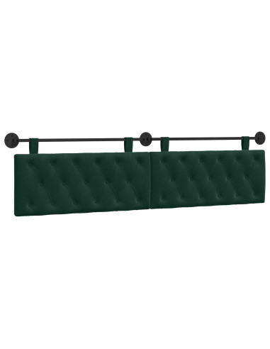 Testata appesa Verde Scuro 210 x 55 x 7 cm Velluto