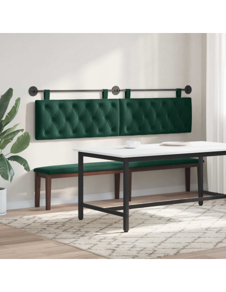 Testata appesa Verde Scuro 210 x 55 x 7 cm Velluto