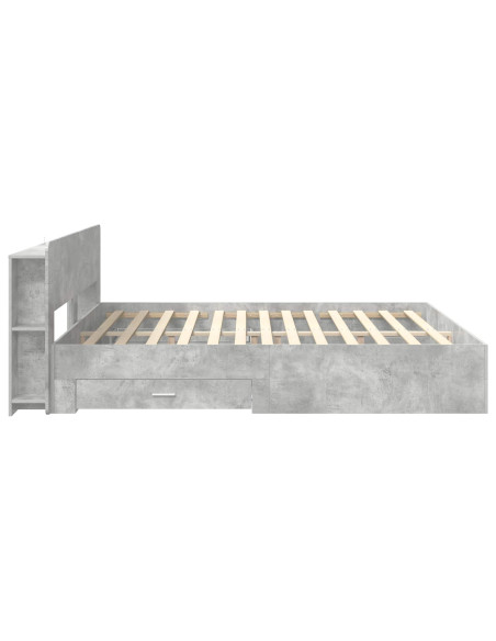 Telaio del letto con storage Grigio Cemento 200 x 200 cm