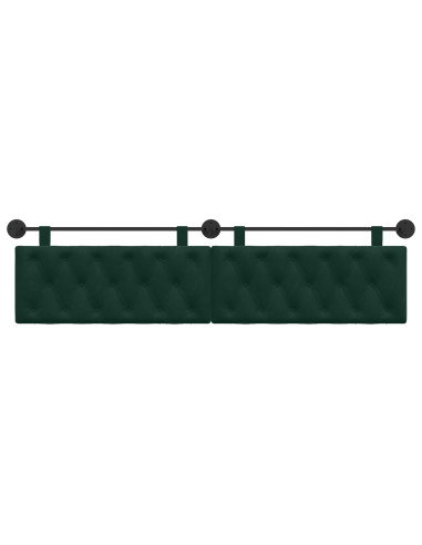Testata appesa Verde Scuro 210 x 55 x 7 cm Velluto