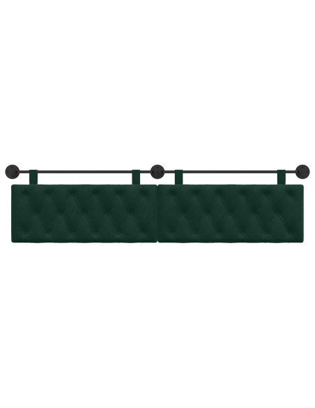 Testata appesa Verde Scuro 210 x 55 x 7 cm Velluto