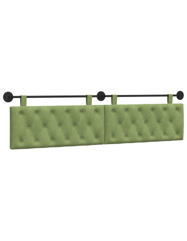 Testata appesa Verde chiaro 210 x 55 x 7 cm Velluto