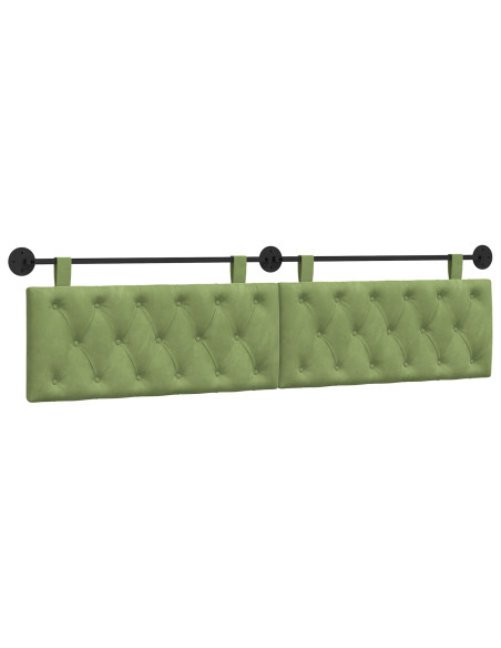 Testata appesa Verde chiaro 210 x 55 x 7 cm Velluto