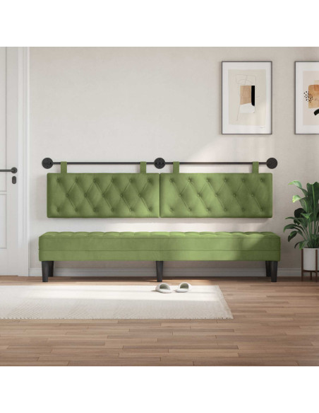 Testata appesa Verde chiaro 210 x 55 x 7 cm Velluto