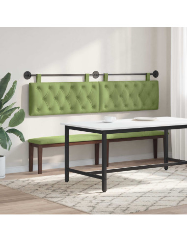 Testata appesa Verde chiaro 210 x 55 x 7 cm Velluto