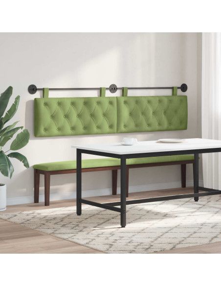 Testata appesa Verde chiaro 210 x 55 x 7 cm Velluto