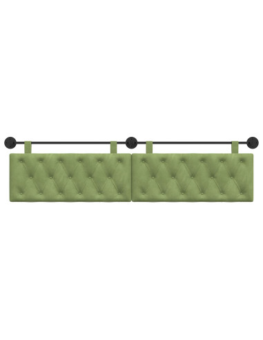 Testata appesa Verde chiaro 210 x 55 x 7 cm Velluto
