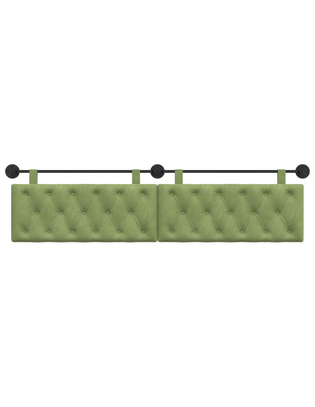 Testata appesa Verde chiaro 210 x 55 x 7 cm Velluto
