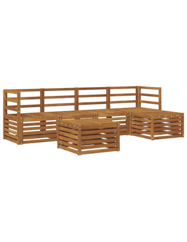 Set divani 6 pcs Naturale Legno di Acacia Massello