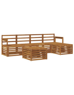 Set divani 6 pcs Naturale Legno di Acacia Massello 2