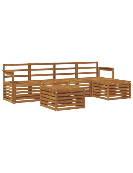 Set divani 6 pcs Naturale Legno di Acacia Massello
