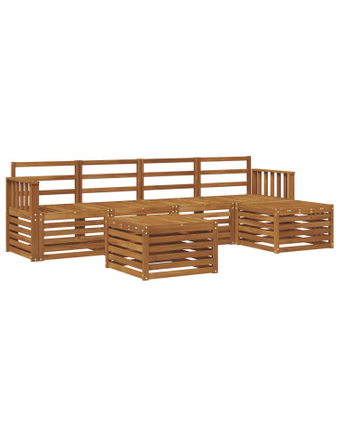 Set divani 6 pcs Naturale Legno di Acacia Massello