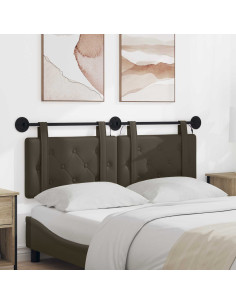 Testiera sospesa Con luce LED Grigio Similpelle
