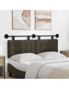Testiera sospesa Con luce LED Grigio Similpelle