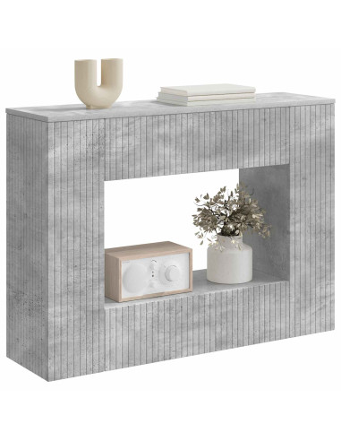 Tavolo consolle Rigato Grigio Cemento 101 x 29 x 74 cm