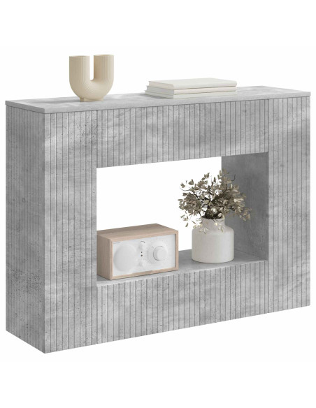 Tavolo consolle Rigato Grigio Cemento 101 x 29 x 74 cm