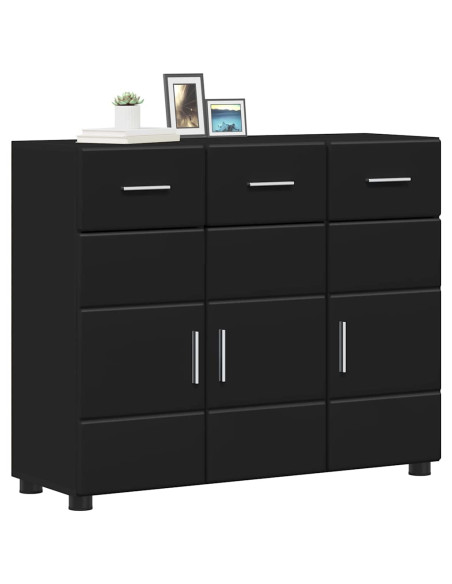 Credenza FLORIN Nero 88,5 x 30,5 x 73 cm Legno multistrato