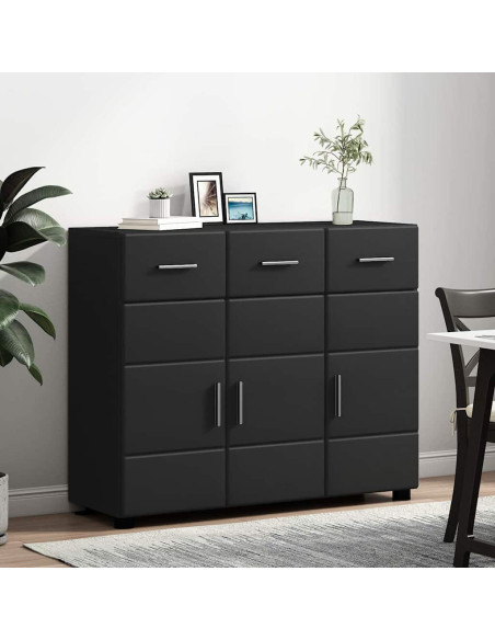Credenza FLORIN Nero 88,5 x 30,5 x 73 cm Legno multistrato