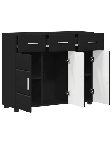 Credenza FLORIN Nero 88,5 x 30,5 x 73 cm Legno multistrato