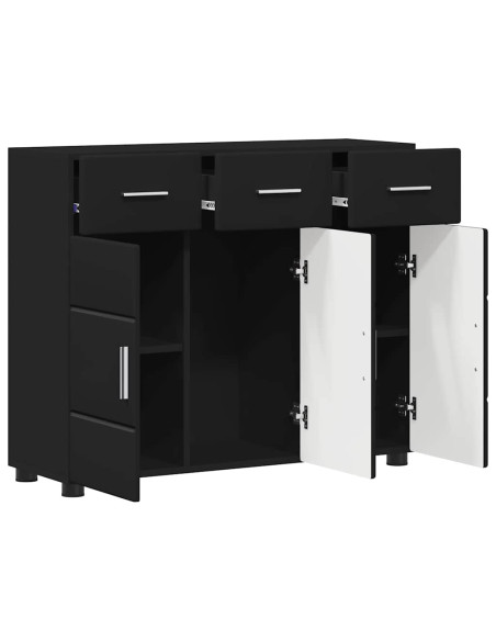 Credenza FLORIN Nero 88,5 x 30,5 x 73 cm Legno multistrato