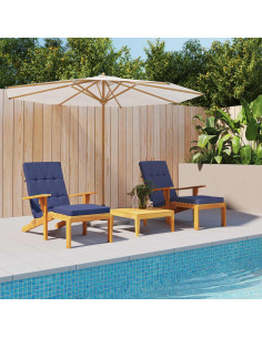 Cuscino da Esterno 2 pcs Blu navy 180 x 55 x 7 cm Tessuto