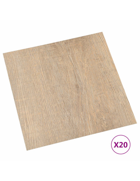 Plance per Pavimentazione Autoadesiva 30,5 x 30,5 cm 20 pcs PVC
