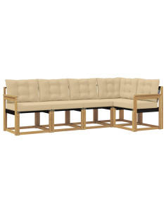Set di divani da esterno con cuscino 5 pcs 2