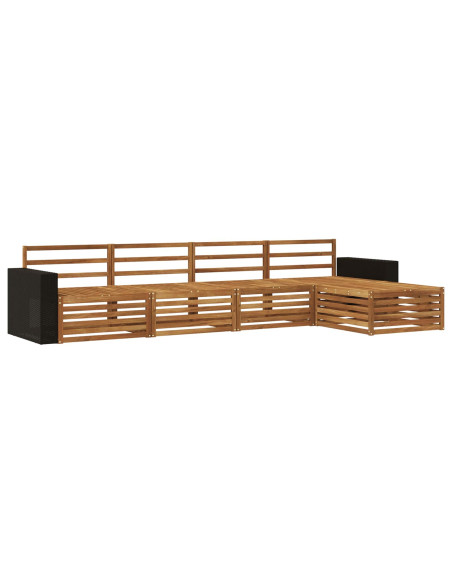 Set di divani da esterno 5 pcs Naturale