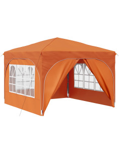 Tenda per feste a pop-up 290 x 290 x 245 cm Arancione 2