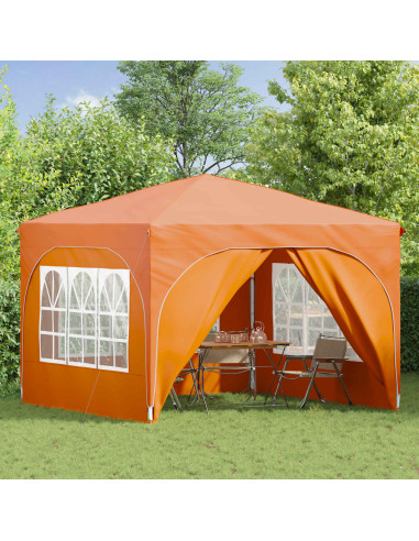 Tenda per feste a pop-up 290 x 290 x 245 cm Arancione