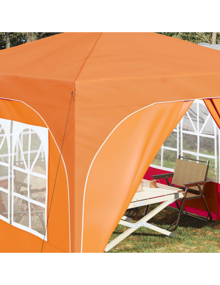 Tenda per feste a pop-up 290 x 290 x 245 cm Arancione