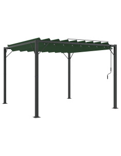 Gazebo con tetto ventilato Verde 3 x 3 x 2,14 m 2