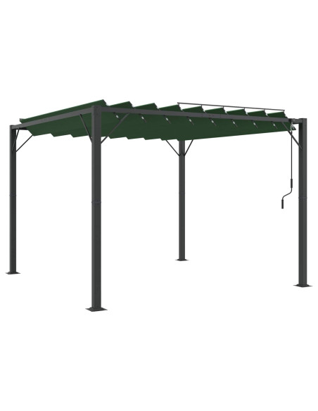 Gazebo con tetto ventilato Verde 3 x 3 x 2,14 m