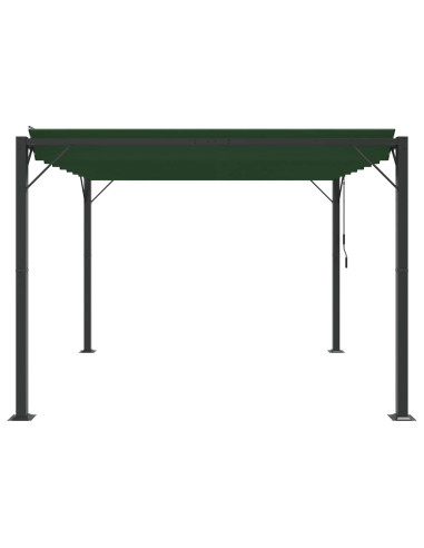 Gazebo con tetto ventilato Verde 3 x 3 x 2,14 m